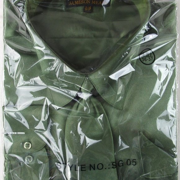 NEW Jameson Meade 4 Pc. Metallic Olive Green Dress Shirt Set, 18-18.5 (36/37) - Picture 1 of 2